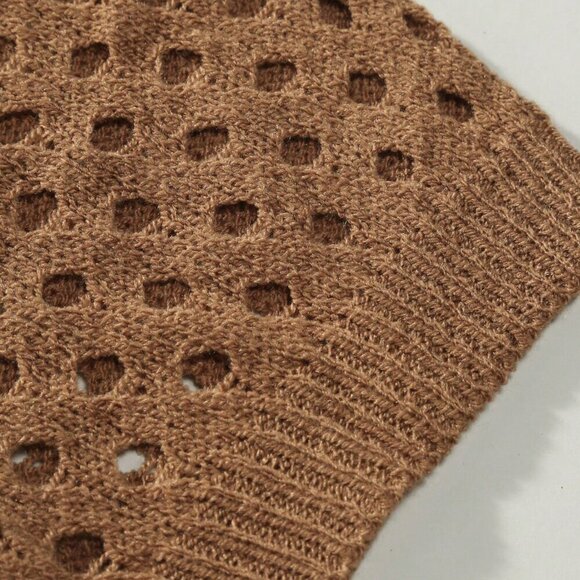 Camel Casual Men's Crochet Short Sleeve Round Neck Top - Picture 6 of 6